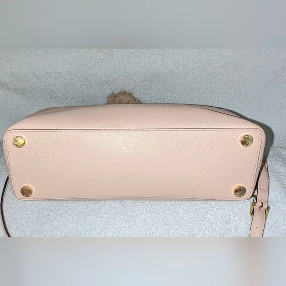Michael Kors soft pink saffiano leather Savannah satchel bag. - Picture 8 of 16